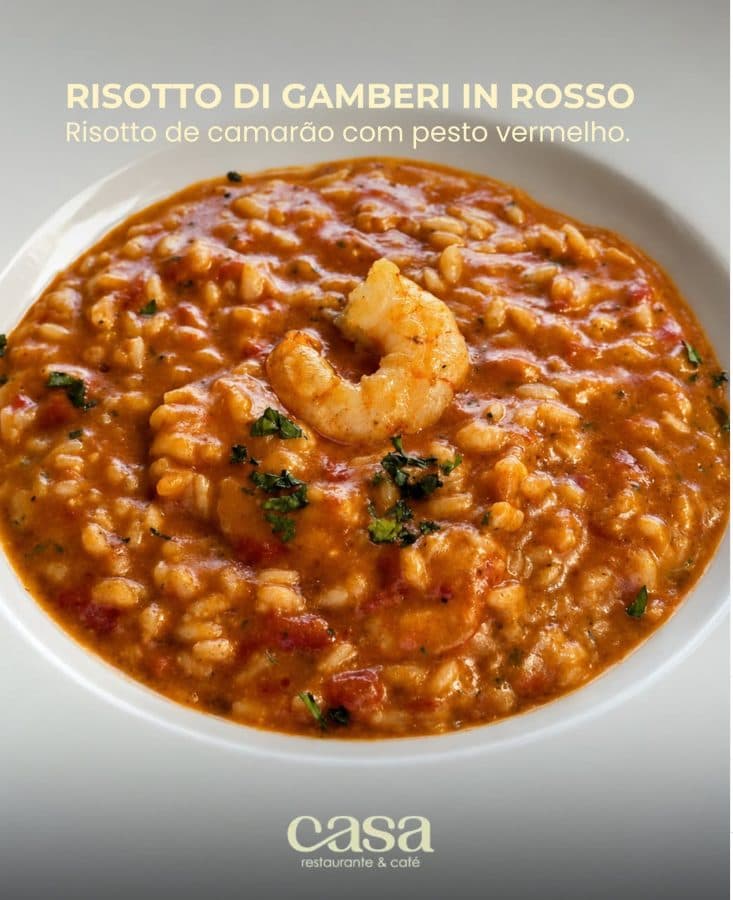 Risoto de camarão